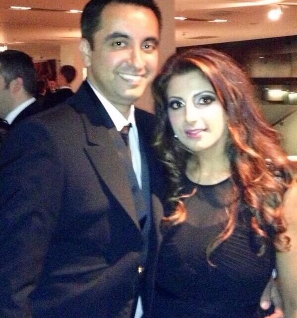 Aamer Anwar Wife Ifet Anwar portrait, Scottish-Pakistani couple smiling together in a professional setting